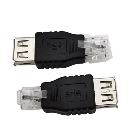 JUNSUNMAY USB Femal to Male RJ11 6P2C Adapter Converter-garmade.com
