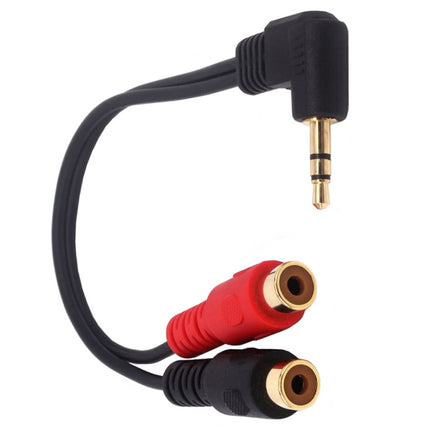 JUNSUNMAY 3.5mm Male Elbow to Dual RCA Stereo Audio Cable Adapter 20cm-garmade.com