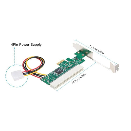 PCI-E to PCI Adapter Card Converter with 4Pin Power Supply-garmade.com