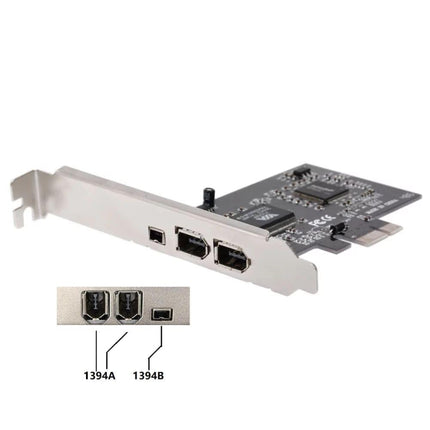 PCI-E 3 Ports 1394a 1394b Firewire Expansion Card 2 x 6 Pin + 1 x 4 Pin for Desktop PC-garmade.com
