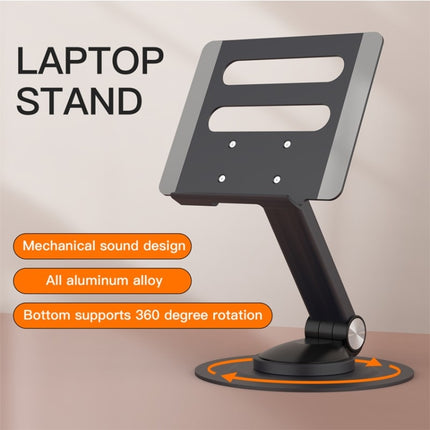 P4 360 Degrees Rotating Aluminum Metal Riser Tablet Laptop PC Stand Holder-garmade.com
