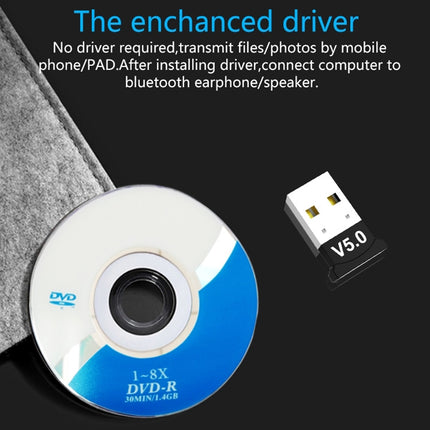 Computer Bluetooth Adapter 5.0 USB Desktop Dongle WiFi Audio Receiver Transmitter-garmade.com