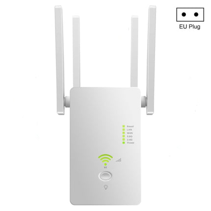 U6 5Ghz Wireless WiFi Repeater 1200Mbps Router Wifi Booster 2.4G Long Range Extender(EU Plug)-garmade.com