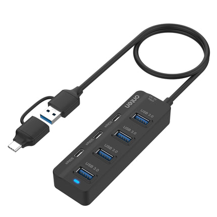 Onten UCA5306 7 in 2 USB3.0 + Type-C 7-Ports HUB Docking Station Support OTG Function-garmade.com