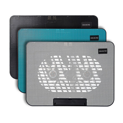 N99 USB Dual Fan Hollow Carved Design Heat Dissipation Laptop Cooling Pad(Black)-garmade.com