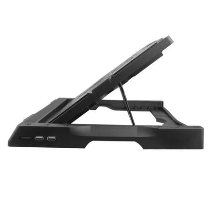 S300 3 Fan Adjustable Wind Speed Desktop Laptop Cooling Pad with Holder(Red)-garmade.com