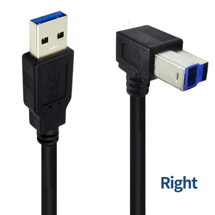 JUNSUNMAY USB 3.0 A Male to USB 3.0 B Male Adapter Cable Cord 1.6ft/0.5M for Docking Station, External Hard Drivers, Scanner, Printer and More(Right)-garmade.com