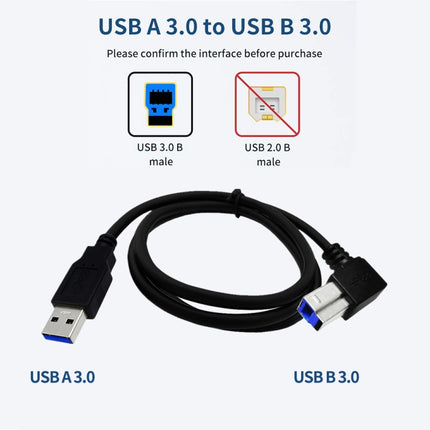 JUNSUNMAY USB 3.0 A Male to USB 3.0 B Male Adapter Cable Cord 1.6ft/0.5M for Docking Station, External Hard Drivers, Scanner, Printer and More(Left)-garmade.com