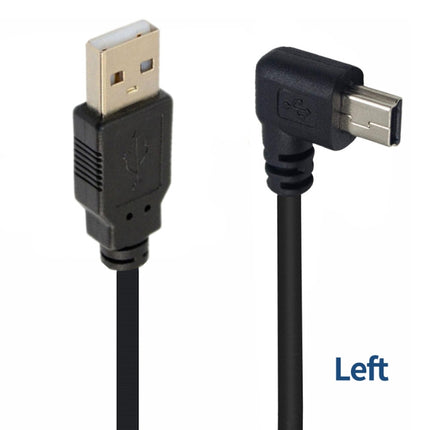 JUNSUNMAY 5 Feet USB A 2.0 to Mini B 5 Pin Charger Cable Cord, Length: 1.5m(Left)-garmade.com