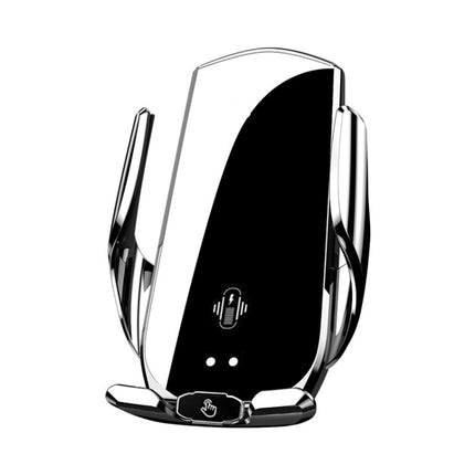 A2 Car Mobile Phone Bracket Wireless 15W Fast Charging Automatic Smart Sensor Stand(Black)-garmade.com