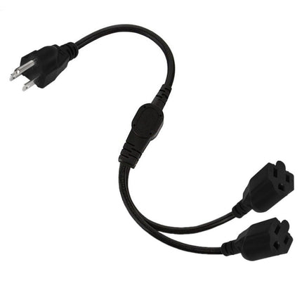 JUNSUNMAY US 1.6FT NEMA 5-15P 1 to 2 Way Outlet NEMA 5-15R SJT 16AWG 3 Prong Power Cable Wire Extender-garmade.com