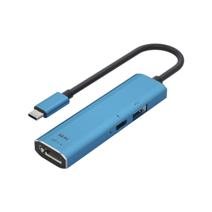 V264B 3 in 1 USB-C / Type-C to USB3.0 + PD3.0 + DP1.4 3-Ports Multi Splitter Adapter OTG HUB-garmade.com