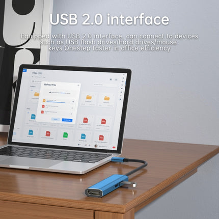 V264B 3 in 1 USB-C / Type-C to USB3.0 + PD3.0 + DP1.4 3-Ports Multi Splitter Adapter OTG HUB-garmade.com