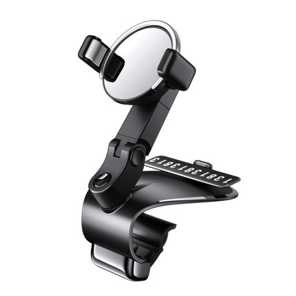 088 With Parking Phone Sign 360 Degrees Rotation Car Dashboard Mount Cell Phone Holder(Black)-garmade.com