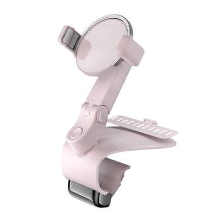 088 With Parking Phone Sign 360 Degrees Rotation Car Dashboard Mount Cell Phone Holder(Pink)-garmade.com