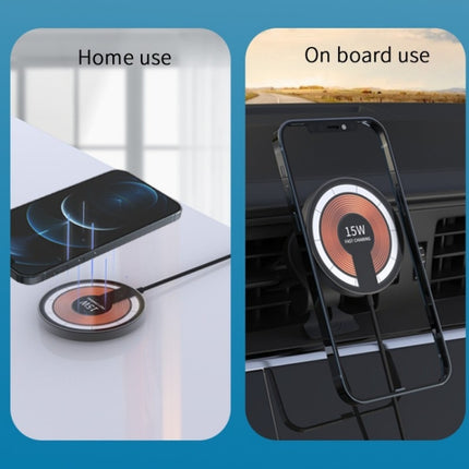T09 2 in 1 Transparent Car Magnetic Wireless Charger 15W Fast Charging Stand-garmade.com