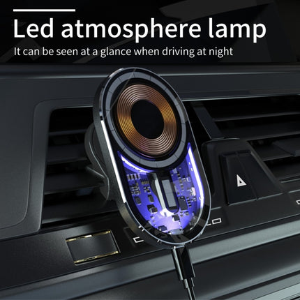 T10 15W Transparent Car Magnetic Wireless Charger-garmade.com