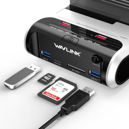 Wavlink ST336A SSD HDD Fast Offline Clone SATA USB 3.0 External Hard Drive Case(UK Plug)-garmade.com