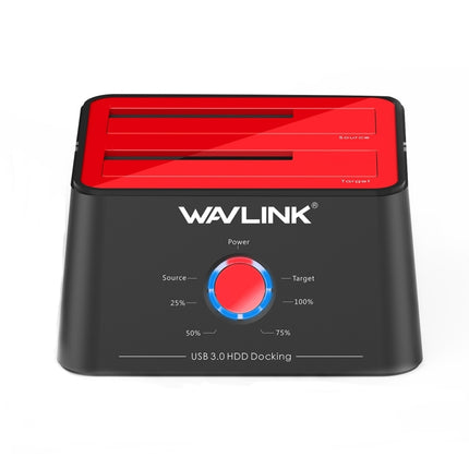 Wavlink ST334U SSD Dual Bay External Hard Drive Docking Station USB 3.0 to SATA I/II/III(AU Plug)-garmade.com