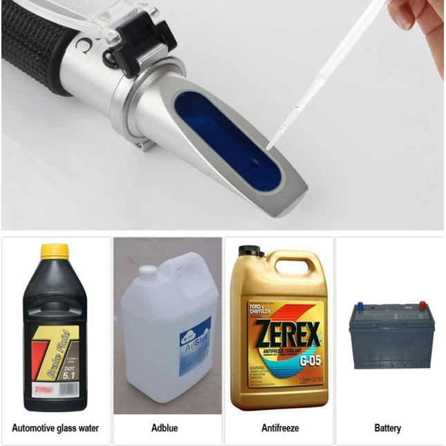 RZ115 Automotive Antifreez Refractometer Freezing Point Urea Adblue Battery Fluid Glass Water Tester Meter ATC Tool-garmade.com