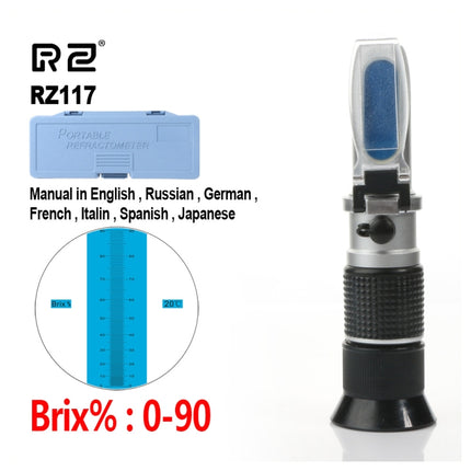RZ117 Optical Brix Meter Handheld High Concentration Brix Meter Honey Sugar Meter 0-90 Range-garmade.com