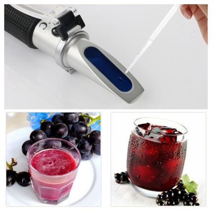 Alcohol Refractometer Sugar Grape Wine Concentration 0~25% Alcohol 0~40% Brix Tester Meter ATC Handheld Tool RZ121-garmade.com