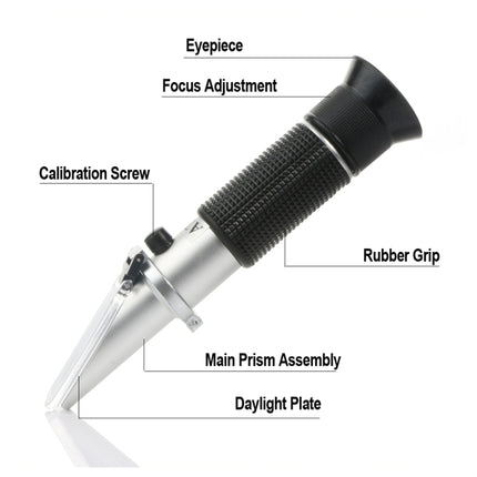 Refractometer Optical Salinity Concentration Handheld High Precision Measuring Tool RZ112 0~28%-garmade.com