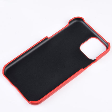Shockproof Litchi Texture PC + PU Case For Apple iPhone 11(Red)-garmade.com