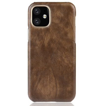 Shockproof Litchi Texture PC + PU Case For Apple iPhone 11(Brown)-garmade.com