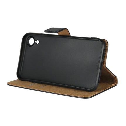 Leather Horizontal Flip Holster for iPhone XR ,with Magnetic Clasp and Bracket and Card Slot and Wallet(Black)-garmade.com