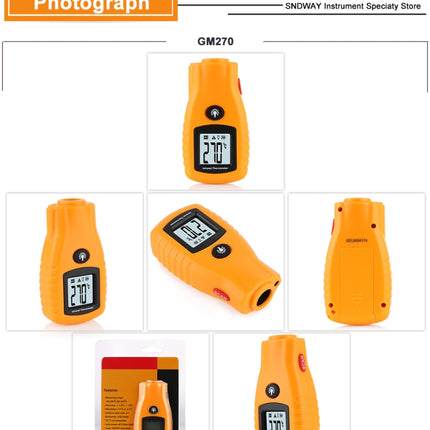GM270 Digital Non-Contact IR Infrared Laser Temperature Thermometer-garmade.com