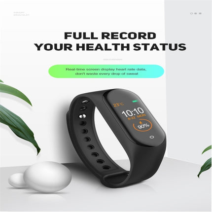 M4 0.96 inch TFT Color Screen Smartwatch IP67 Waterproof,Support Call Reminder /Heart Rate Monitoring/Blood Pressure Monitoring/Sleep Monitoring/Sedentary Reminder(Black)-garmade.com