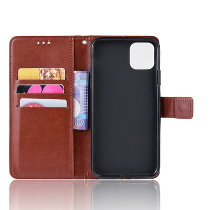 Retro Crazy Horse Texture Horizontal Flip Leather Case for iPhone 11 Pro 5.8 inch, with Holder & Card Slots & Photo Frame(Brown)-garmade.com