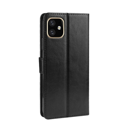 Retro Crazy Horse Texture Horizontal Flip Leather Case for iPhone 11 6.1 inch, with Holder & Card Slots & Photo Frame(Black)-garmade.com