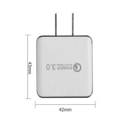 1USB QC 3.0 Wire Drawing Quick Charger US Plug(white)-garmade.com