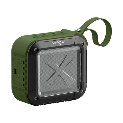 W-KING S7 Mini Wireless Waterproof Loudspeaker With TF/FM/AUX/NFC Bluetooth Bike Speaker(Army Green)-garmade.com