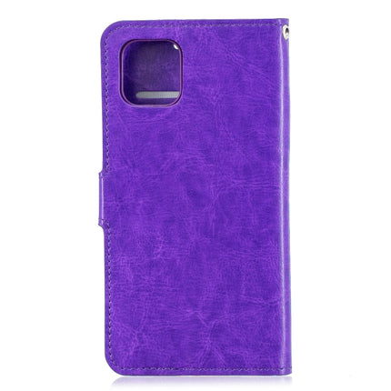 Crazy Horse Texture Horizontal Flip Leather Case with Holder & Card Slots & Wallet & Photo Frame for iPhone 11 Pro Max(pruple)-garmade.com