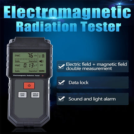 RZ825 Electromagnetic Radiation Tester Portable Digital Liquid Crystal Electromagnetic Field EMF Meter Measuring Instrument For Computer Mobile Phone-garmade.com