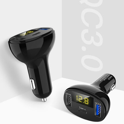 C02 Car Power Adapter in-car Phone Charger Type-C Fast Charger QC3.0 Dual USB Ports DC5V 2.4A 12V 24V Cigarette Lighter Power Supply-garmade.com