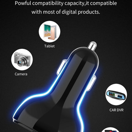 C02 Car Power Adapter in-car Phone Charger Type-C Fast Charger QC3.0 Dual USB Ports DC5V 2.4A 12V 24V Cigarette Lighter Power Supply-garmade.com
