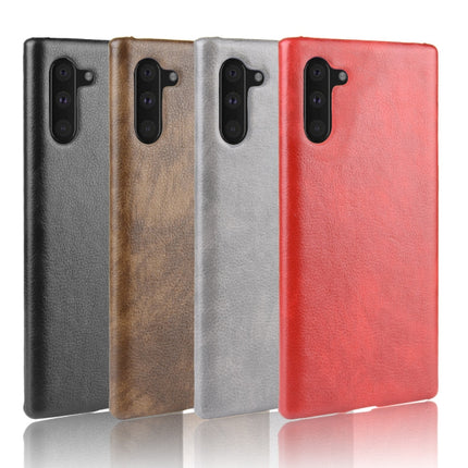 Shockproof Litchi Texture PC + PU Case For Galaxy Note10(Red)-garmade.com