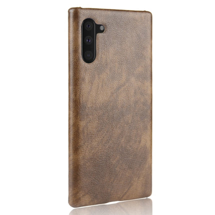 Shockproof Litchi Texture PC + PU Case For Galaxy Note10(Brown)-garmade.com