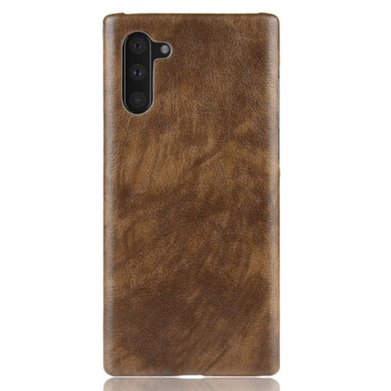 Shockproof Litchi Texture PC + PU Case For Galaxy Note10(Brown)-garmade.com