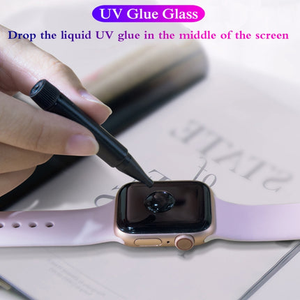 UV Liquid Curved Full Glue Full Screen Tempered Glass for Apple Watch Series 44mm-garmade.com