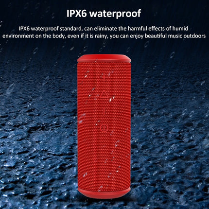 W-KING X6S Bluetooth Speaker 20W Portable Super Bass Waterproof Speaker with Stereo Sound Soundbar Column for Music MP3 Play(red)-garmade.com