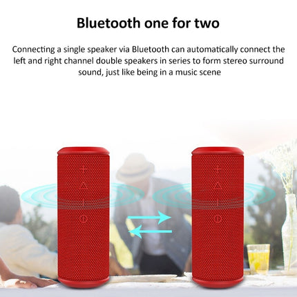 W-KING X6S Bluetooth Speaker 20W Portable Super Bass Waterproof Speaker with Stereo Sound Soundbar Column for Music MP3 Play(red)-garmade.com