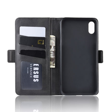 Dual-side Magnetic Buckle Horizontal Flip Leather Case for iPhone XS Max, with Holder & Card Slots & Wallet & Photo Frame(Black)-garmade.com
