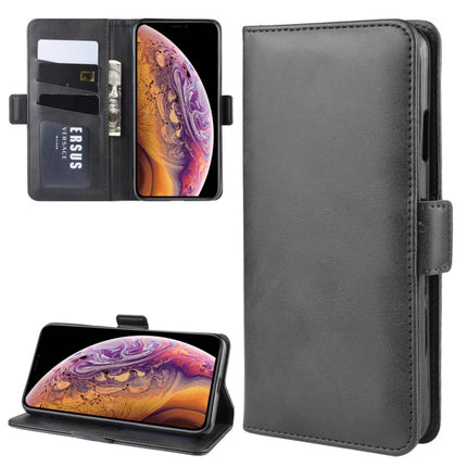 Dual-side Magnetic Buckle Horizontal Flip Leather Case for iPhone XS Max, with Holder & Card Slots & Wallet & Photo Frame(Black)-garmade.com