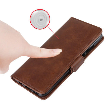 Dual-side Magnetic Buckle Horizontal Flip Leather Case for iPhone XS Max, with Holder & Card Slots & Wallet & Photo Frame(Brown)-garmade.com