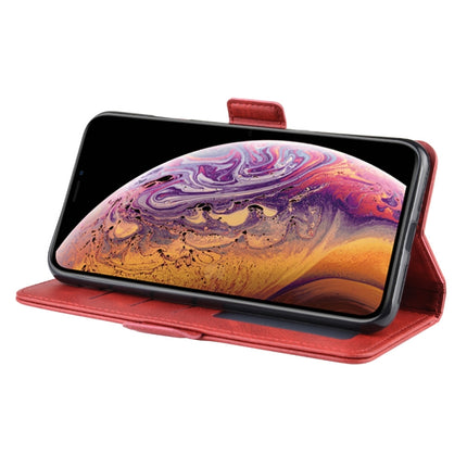 Dual-side Magnetic Buckle Horizontal Flip Leather Case for iPhone XS Max, with Holder & Card Slots & Wallet & Photo Frame(Red)-garmade.com